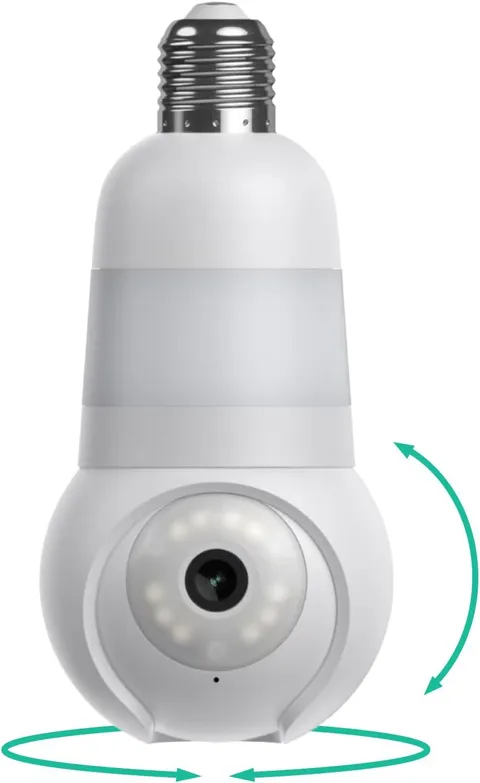 Camara de Seguridad Tipo Foco Wifi 360 Exterior Vision Nocturna Modelo 2026