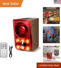 Solar Outdoor Motion Sensor Alarm, Dog Barking&Gunshot Sound,130db Loud | Sup...