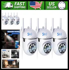 CKK Outdoor WiFi Security Camera 3-Pack 360° Pan/Tilt Color Night Vision