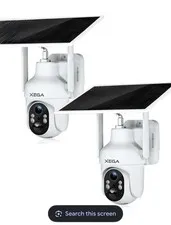 Xega 2 Pack 4G LTE Cellular Security Camera with SIM Card Solar Powered Wireless