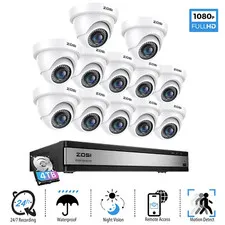 ZOSI 16CH 3K Lite Security Human Detection  1080P Camera System Email Alerts 4TB