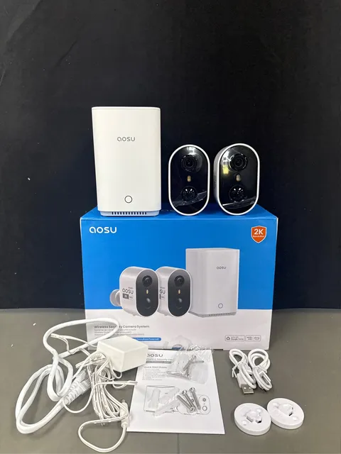 aosu 2K Battery Security Cameras Wireless Outdoor System, 2-Cam-Kit
