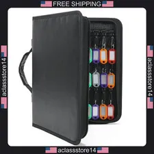 Haftigts waterproof fireproof zippered key case organizer with handle 54 hooks