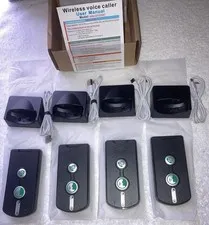 SmartTail 2 Way Rechargeable Wireless Voice Caller 4 Pack  (BLACK)