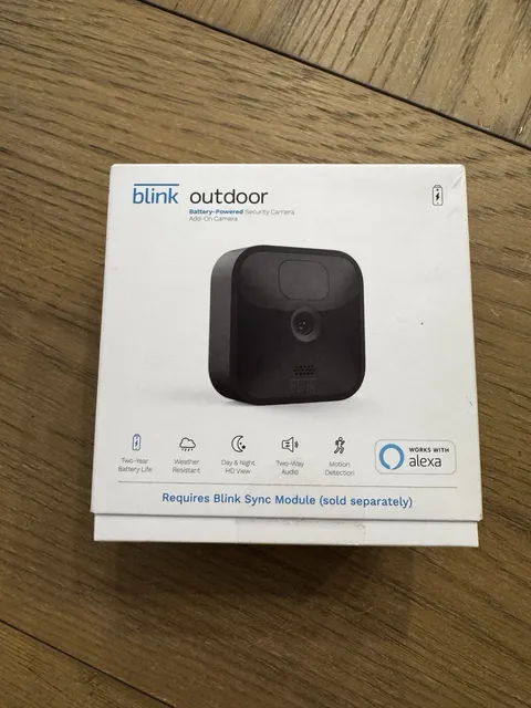 Blink Outdoor Battery Powered Sec. Camera, Add-On Camera works with Alexa NEW