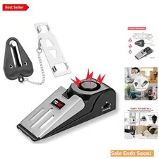 Easy Install Door Stop Alarm with Portable Lock for Enhanced Privacy & Security