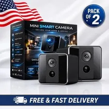 2-Pk Wireless HD Mini Samart Security Camera w/ 1080PHD Night Came Home Security