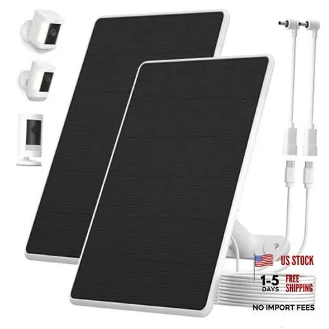 Solar Panel for Ring Camera,Solar Charger for Stick Up Cam&Spotlight Cam | 6W