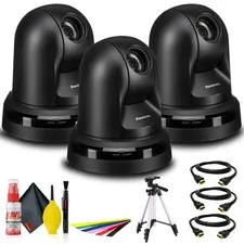 Panasonic AW-HE38K 22x Zoom PTZ Camera with HDMI Output (Black) (AW-HE38HKPJ) +
