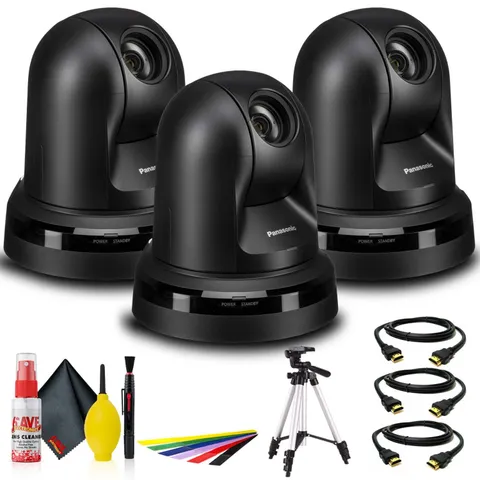 Panasonic AW-HE38K 22x Zoom PTZ Camera with HDMI Output (Black) (AW-HE38HKPJ) +