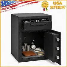 2.6 Cu Ft Steel Fireproof Safe Box Digital Keypad Lock for Home Cash Security