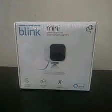 Blink Mini Indoor Plug-In HD Wi-Fi Camera Motion Two-Way Audio Alexa White