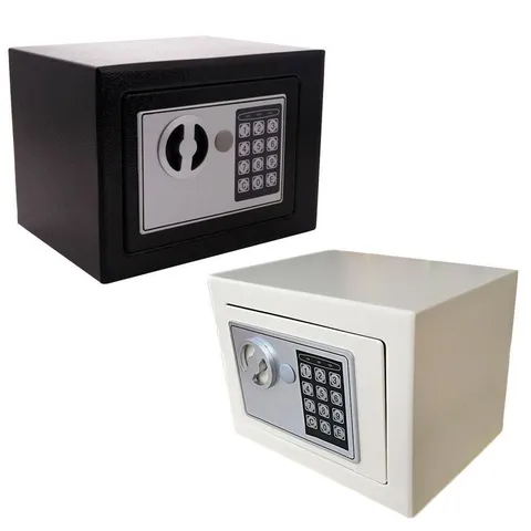 Electronic Safe Box Keypad  Security Home Office Gun Valuables Black/White