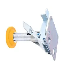 Trolley Brake Floor Lock Iron Galvanized Trolley Cart Lock With TPU Pad For 3in