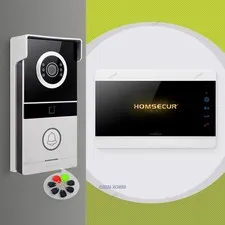 HOMSECUR 7" 1080P Video Doorphone Intercom Door Bell RFID Keyfobs Door UnlocK