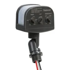 240-Degree Replacement Motion Sensor, Adjustable LUX(5-300) & Time & Detectio...