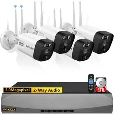 (2026 Update 120 Days Storage) Wireless WiFi Outdoor Security Camera System w...