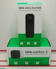 Blink Outdoor 4 Wireless Camera Security System & Blink Video Doorbell BUNDLE