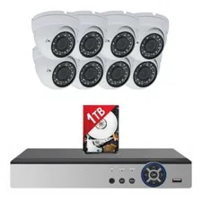 Evertech 8 Ch. Channel CCTV Security Surveillance System Kit 1080p Night Outdoor