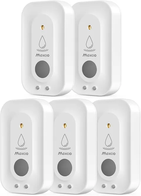 Water Leak Detector 5 Pack, IP66 Waterproof Smart Sensor, 110dB Alarm, WiFi