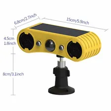 Sun Outdoor Motion Sensor Alarm 130dB Ultrasonic Siren Detector US Same Day 🚛✅