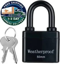 Candado impermeable para exteriores, grande, resistente con llave de acero.neuvo