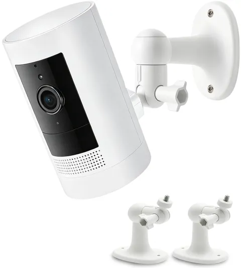 Lucrave 360° Camera Wall Mount for Ring Stick Up Cam, 2-Pack White