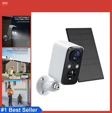 Solar Panel Security Camera Wireless Outdoor 2K Battery Powered WiFi Home