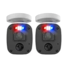 Swann PRO-4KMQBPK2 4K Enforcer Bullet CCTV Camera Flash Siren Audio DVR 5680 x 2