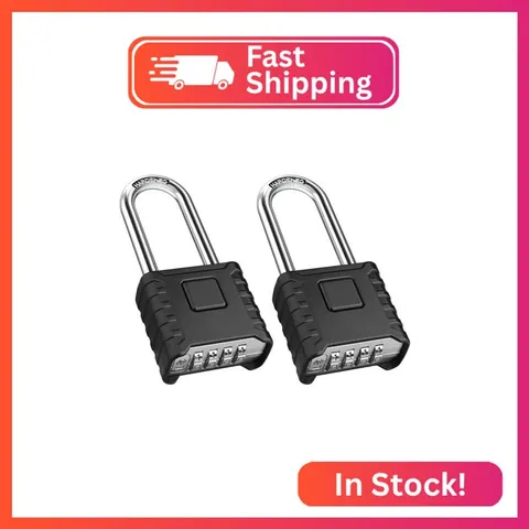 Diyife 2 Pack 2.3in Long Shackle Heavy Duty Outdoor Combination Padlock