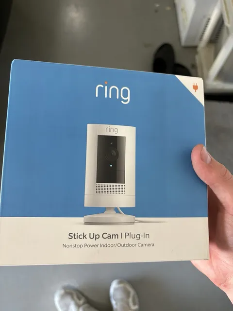 Ring Stick Up Cam Plug-In Indoor/Outdoor 1080p Wired Security Camera White New