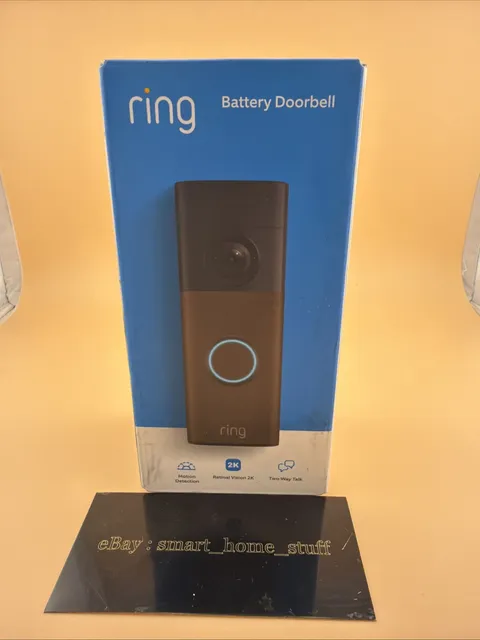 New Ring Battery Doorbell (2nd Gen), Retinal 2K wide-angle video Matte Mocha