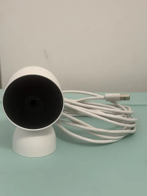 Google Nest Security Cam Indoor 1080p Wired 2nd Gen. GJQ9T White