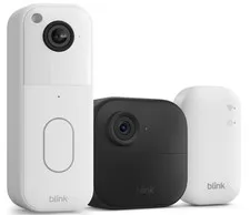 BLINK VIDEO DOORBELL HD, OUTDOOR 4 SECURITY CAMERA & SYNC MODULE BUNDLE FREE SHP