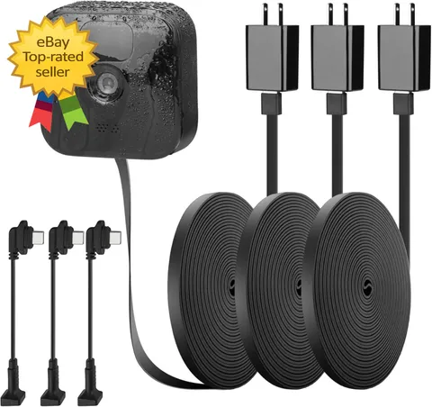 3 Pack 25Ft 7 5M Outdoor Power Cord Cable for Blink Outdoor Cameras