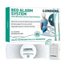 Lunderg Bed Alarm for Elderly Adults - Wireless Sensor Pad (10” x 30&#8221