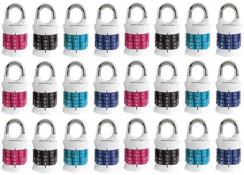 Master Lock 1535DWD Vertical Resettable Word Combination Lock - Pack of 24