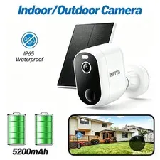 INFIYA 3MP Home Solar Security Camera outdoor Wireless Outdoor 2-Way Audio