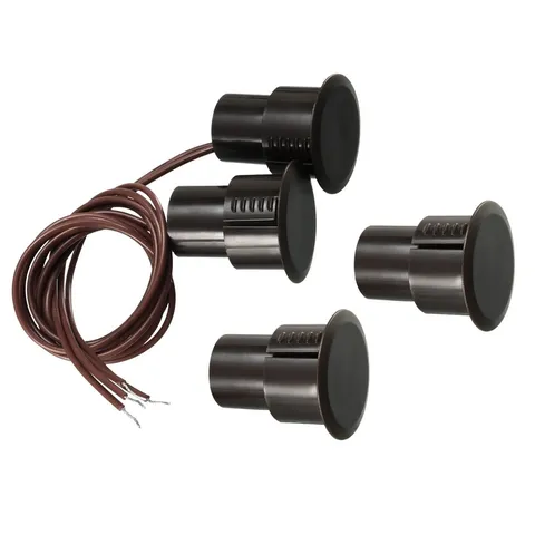 NC Recessed Wired Security Sensor Alarm RC-36 Magnetic Reed Switch Brown, 2pcs