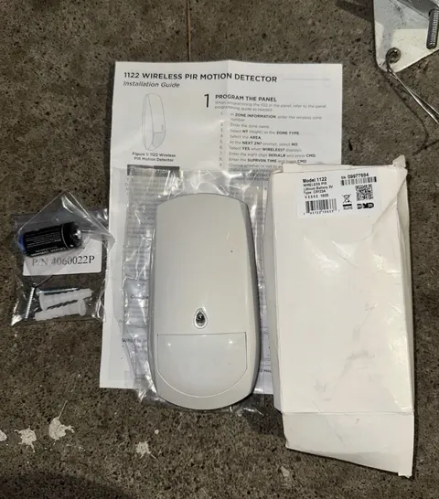 DMP 1122 Wireless PIR Motion Sensor Detector White with Battery