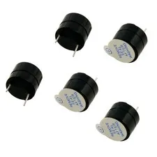 5Pcs DC 5V 2 Continuous Electronic Terminal Buzzer Sound 12mm Dia