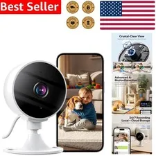Pristine Baby Camera 2K Indoor Night Vision Monitor Talk Alert Cloud SD Record
