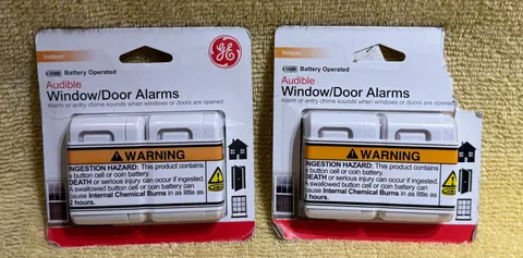 Lot of 4 GE Audible Window Door Alarms / Indoor security, Battery Operated - NEW