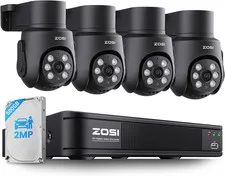 1080P Home Security Camera System Outdoor Indoor, 8CH 5Mp-Lite CCTV DVR with AI