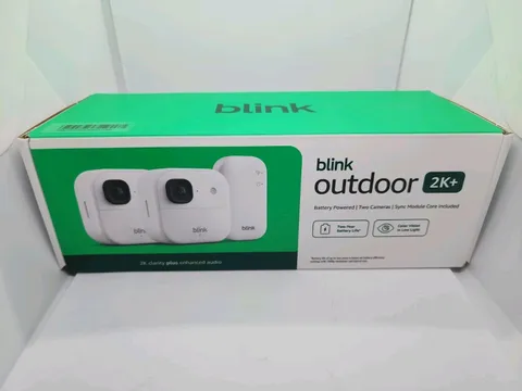 Blink Outdoor 2K+ Wireless Battery-Powered Security Camera 2-Cam System, White