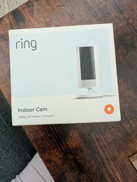 NEW - Ring Indoor Cam 2nd Gen 1080p HD Video Plug-In Security Camera - White