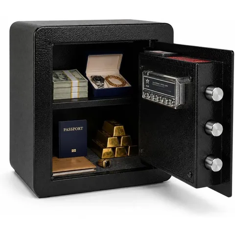 Safe Box Lock 1.8 Cubic Feet W/ Digital Keypad Removable Shelf Alarm System