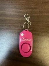 Mace Pink Personal Attack Alarm Keychain with Keyring Plastic Metal