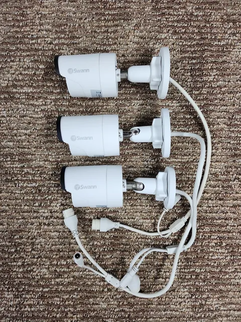 Lot Of 3 Swann CONHD-B3MPB Network IP Bullet Surveillance Camera Only - No Cable