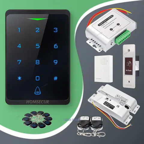HOMSECUR IP66 APP WIFI RFID Access Control Set Surface Mount Drop Bolt Lock